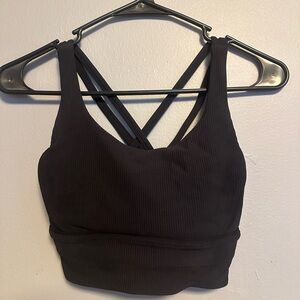 Black Ribbed Crop Top